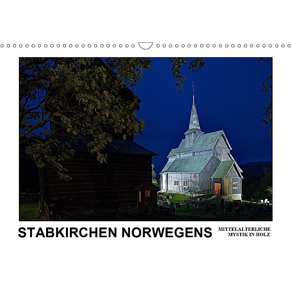 Stabkirchen Norwegens - Mittelalterliche Mystik in Holz (Wandkalender 2021 DIN A3 quer), Christian Hallweger