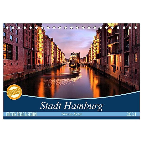 Stadt Hamburg (Tischkalender 2024 DIN A5 quer), CALVENDO Monatskalender, © Thomas Deter