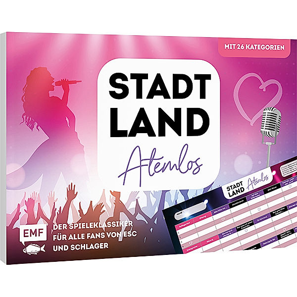 EDITION,MICHAEL FISCHER Stadt, Land, Atemlos (Schlager Edition) - Der Spieleklassiker für alle Fans von ESC und Schlager - von Helene Fischer über Udo Jürgens bis Beatrice Egli