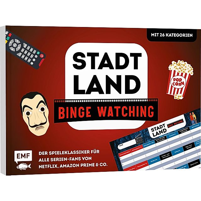 Stadt, Land, Binge Watching - Der Spieleklassiker für alle Serien-Fans von  Netflix, Amazon Prime und Co. | Weltbild.ch