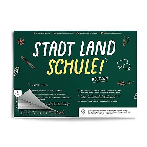 Carletto Deutschland, Simon & Jan Stadt Land Schule - Deutsch (Spiel)