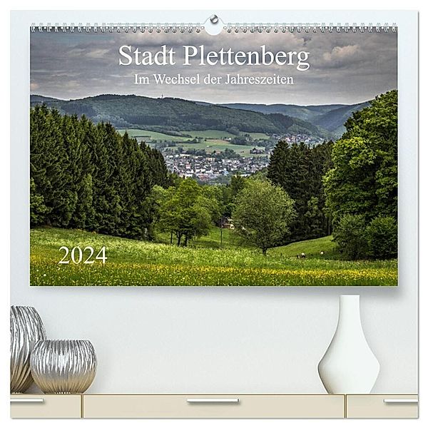 Stadt Plettenberg (hochwertiger Premium Wandkalender 2024 DIN A2 quer), Kunstdruck in Hochglanz, Simone Rein