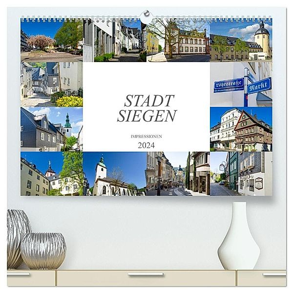 Stadt Siegen Impressionen (hochwertiger Premium Wandkalender 2024 DIN A2 quer), Kunstdruck in Hochglanz, Dirk Meutzner
