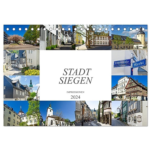 Stadt Siegen Impressionen (Tischkalender 2024 DIN A5 quer), CALVENDO Monatskalender, Dirk Meutzner