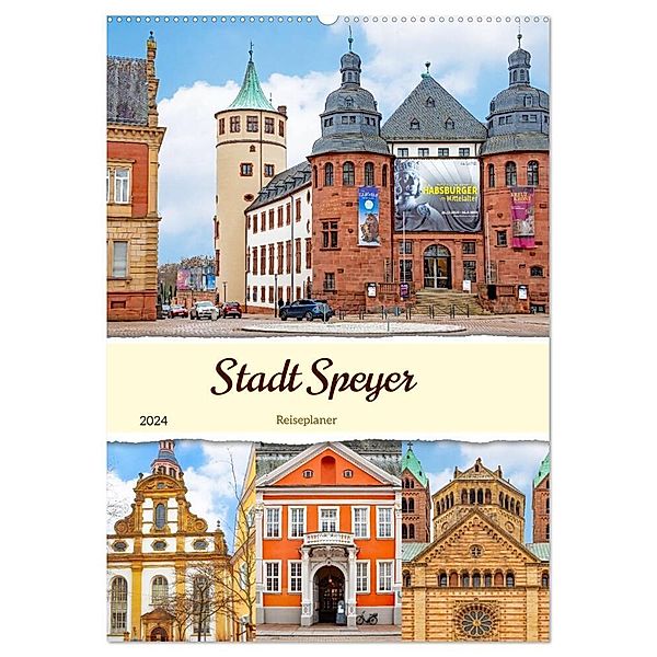 Stadt Speyer - Reiseplaner (Wandkalender 2024 DIN A2 hoch), CALVENDO Monatskalender, Nina Schwarze