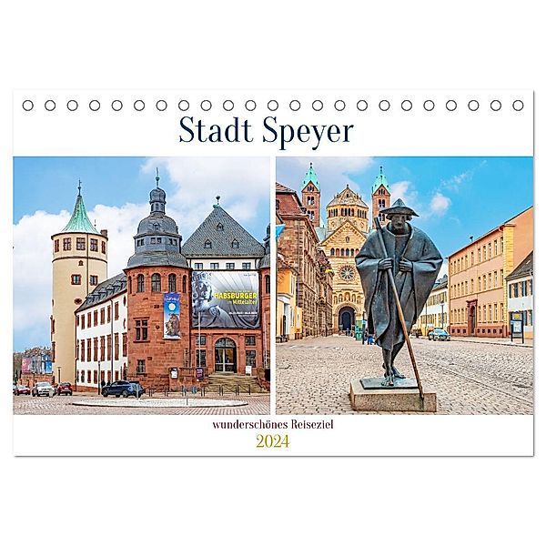 Stadt Speyer - wunderschönes Reiseziel (Tischkalender 2024 DIN A5 quer), CALVENDO Monatskalender, Nina Schwarze