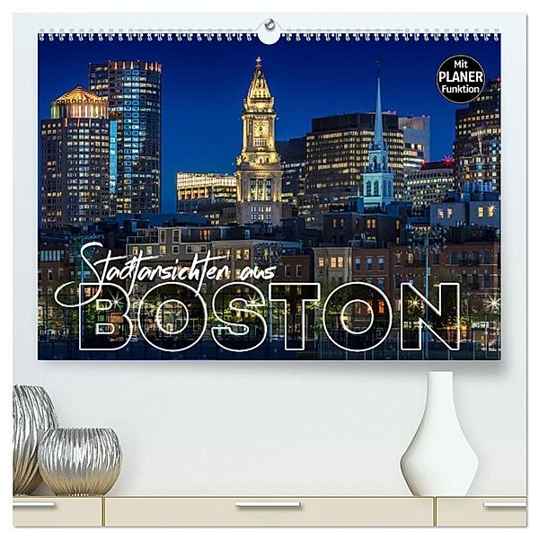 Stadtansichten aus Boston (hochwertiger Premium Wandkalender 2024 DIN A2 quer), Kunstdruck in Hochglanz, Melanie Viola