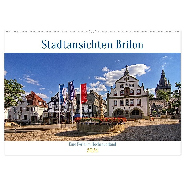 Stadtansichten Brilon (Wandkalender 2024 DIN A2 quer), CALVENDO Monatskalender, Detlef Thiemann