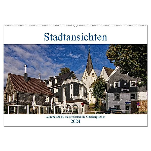 Stadtansichten, Gummersbach (Wandkalender 2024 DIN A2 quer), CALVENDO Monatskalender, Detlef Thiemann