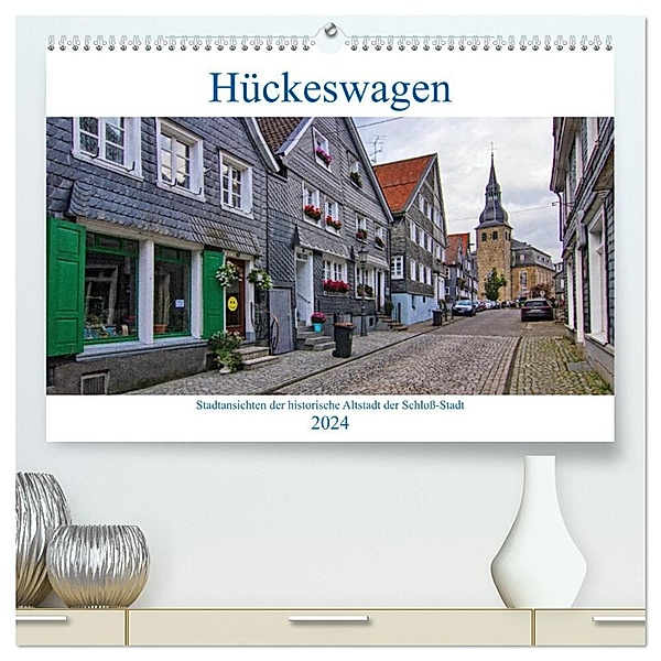 Stadtansichten Hückeswagen (hochwertiger Premium Wandkalender 2024 DIN A2 quer), Kunstdruck in Hochglanz, Detlef Thiemann