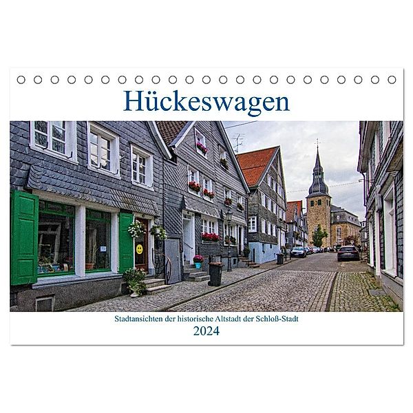 Stadtansichten Hückeswagen (Tischkalender 2024 DIN A5 quer), CALVENDO Monatskalender, Detlef Thiemann