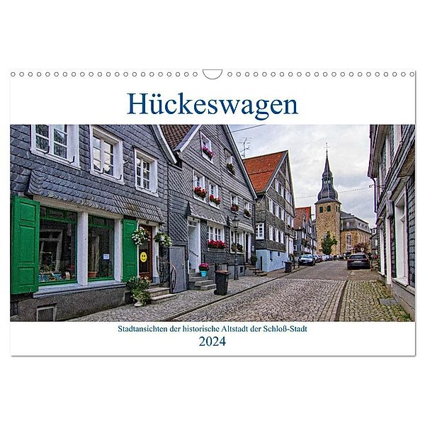 Stadtansichten Hückeswagen (Wandkalender 2024 DIN A3 quer), CALVENDO Monatskalender, Detlef Thiemann