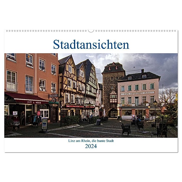 Stadtansichten, Linz am Rhein die bunte Stadt (Wandkalender 2024 DIN A2 quer), CALVENDO Monatskalender, Detlef Thiemann