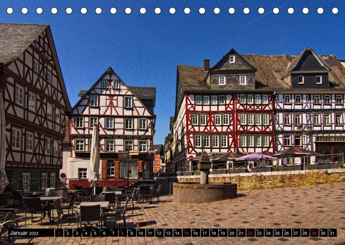 Stadtansichten Wetzlar, die historische Altstadt Tischkalender 2023 DIN A5  quer - Kalender bestellen