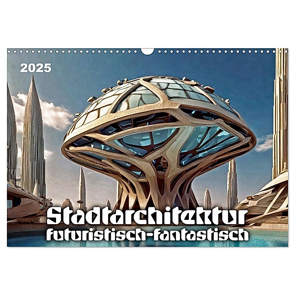 Stadtarchitektur, futuristisch-fantastisch (Wandkalender 2025 DIN A3 quer), CALVENDO Monatskalender, Calvendo, Werner Braun