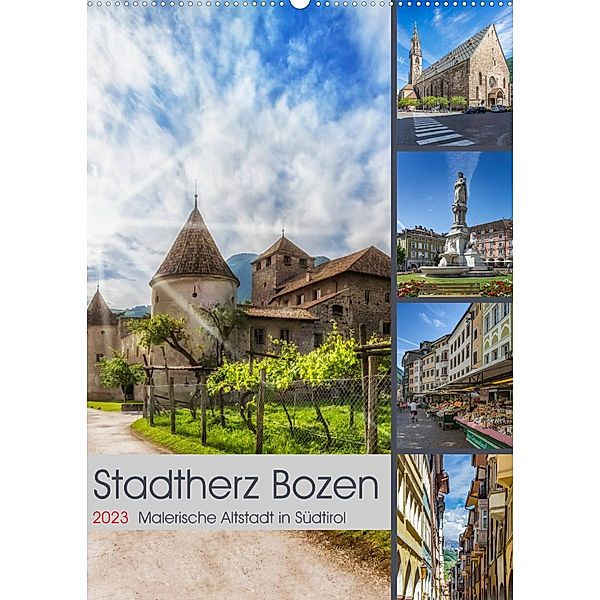 Stadtherz BOZEN (Wandkalender 2023 DIN A2 hoch), Melanie Viola
