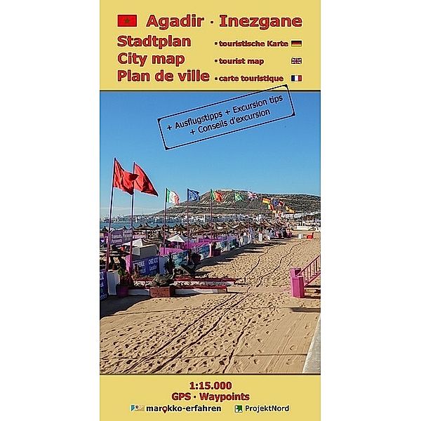 Stadtplan Agadir - Cityplan Inezgane 1:15.000 + GPS-Waypoints, www.marokko-erfahren.de, A. + B. Conrad