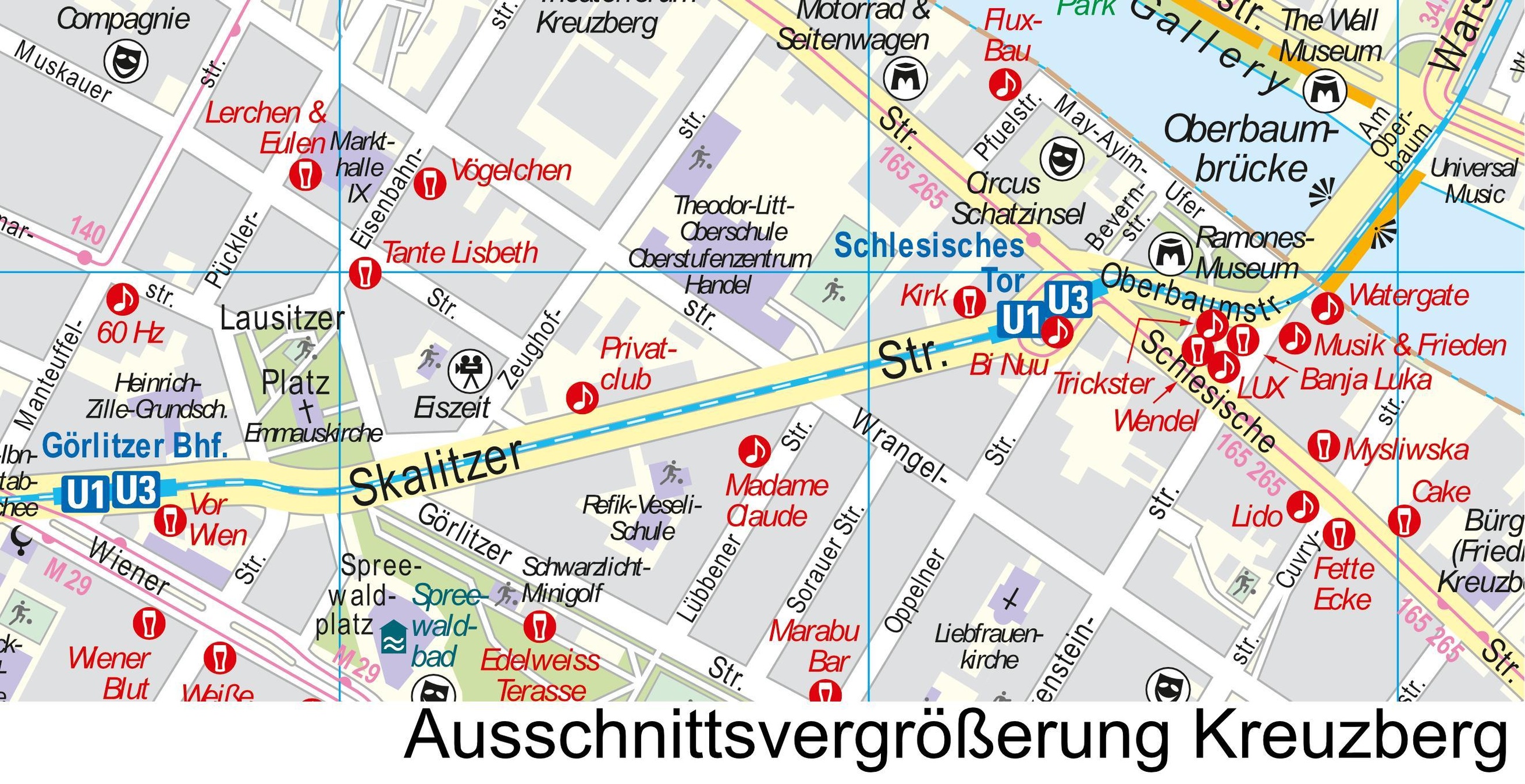 Stadtplan Berlin Cool City Map Top Highlights Kultur Bars Clubs Buch
