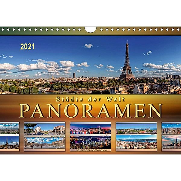 Städte der Welt, Panoramen (Wandkalender 2021 DIN A4 quer), Peter Roder