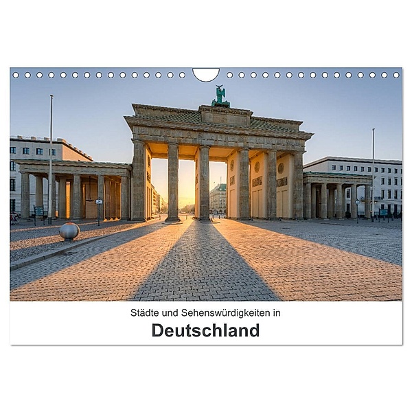 Städte und Sehenswürdigkeiten in Deutschland (Wandkalender 2024 DIN A4 quer), CALVENDO Monatskalender, Michael Valjak