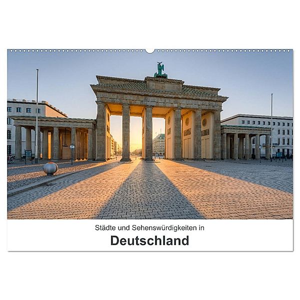 Städte und Sehenswürdigkeiten in Deutschland (Wandkalender 2024 DIN A2 quer), CALVENDO Monatskalender, Michael Valjak