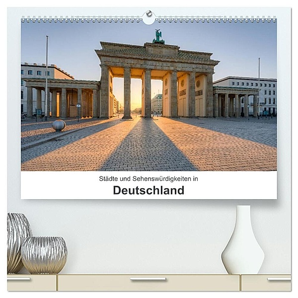 Städte und Sehenswürdigkeiten in Deutschland (hochwertiger Premium Wandkalender 2024 DIN A2 quer), Kunstdruck in Hochglanz, Michael Valjak