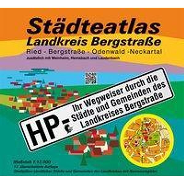 Städteatlas Landkreis Bergstraße 1:13.000