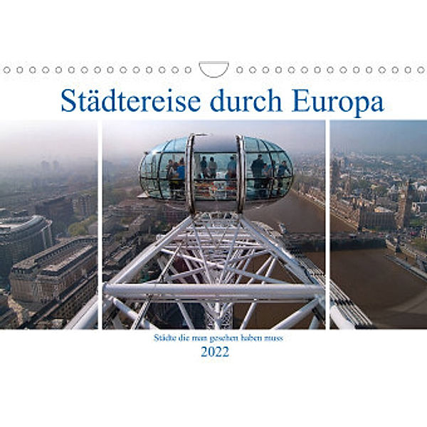 Städtereise durch Europa (Wandkalender 2022 DIN A4 quer), Peter Härlein