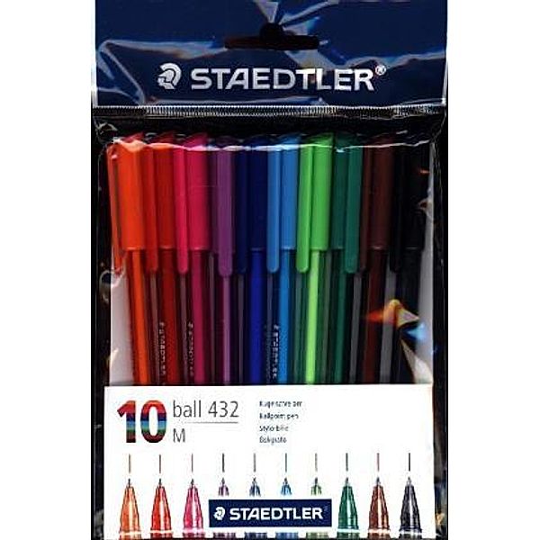 Staedtler ball office colours Kugelschreiber, 10 Farben