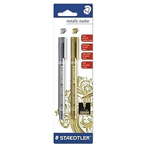 Staedtler - Metallic Marker, 2 Stück, gold/silber