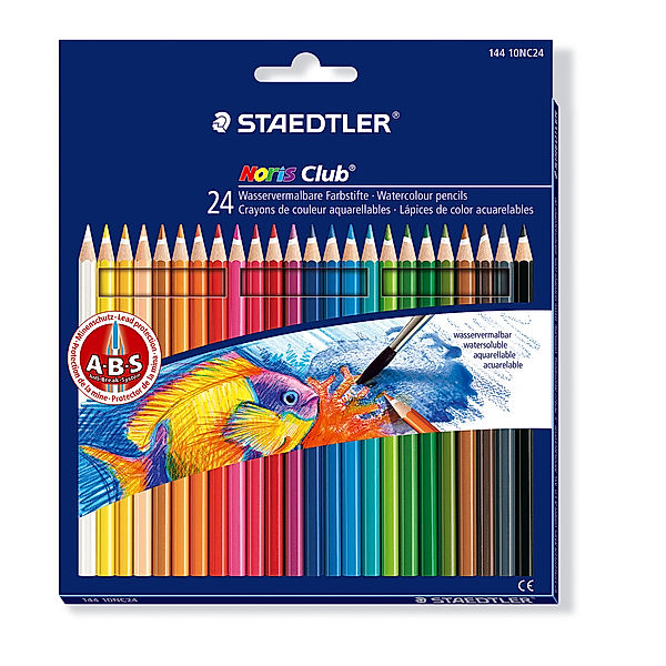 Staedtler Noris Club aquarell Farbstifte mit 24 Farben, inkl. Pinsel