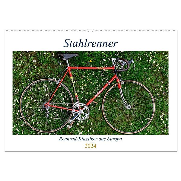 Stahlrenner - Rennrad-Klassiker aus Europa (Wandkalender 2024 DIN A2 quer), CALVENDO Monatskalender, Wolfgang Simlinger