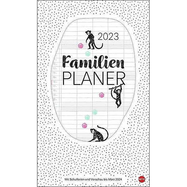 Stamp Art Familienplaner XL 2023. Extra breiter Familienkalender mit allen Terminen auf einen Blick. Kalender für Famili