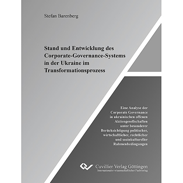 Stand und Entwicklung des Corporate-Governance-Systems in der Ukraine im Transformationsprozess