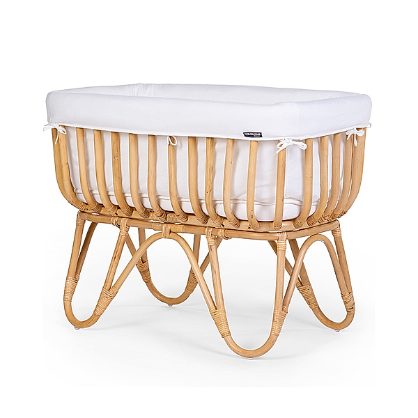 Childhome Stand-Wiege RATTAN in beige/offwhite