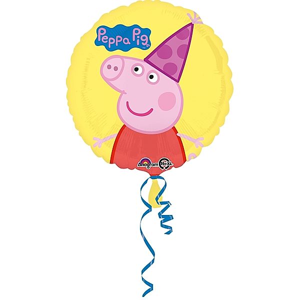 Standard Peppa Pig Folienballon rund S60 verpackt 43cm