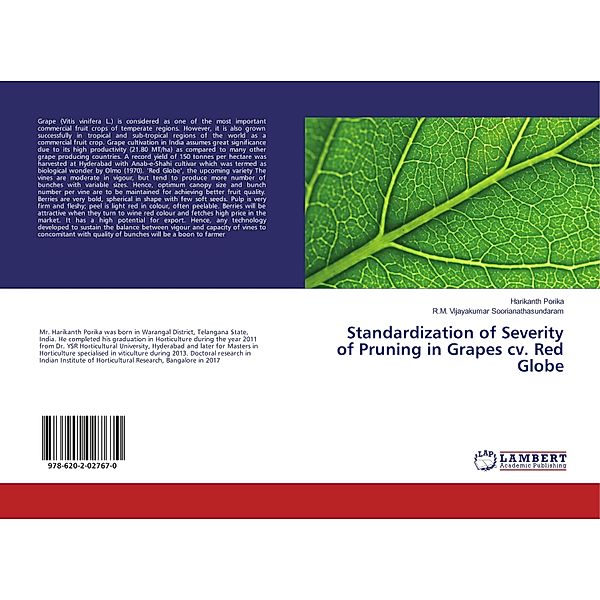 Standardization of Severity of Pruning in Grapes cv. Red Globe, Harikanth Porika, R.M. Vijayakumar Soorianathasundaram