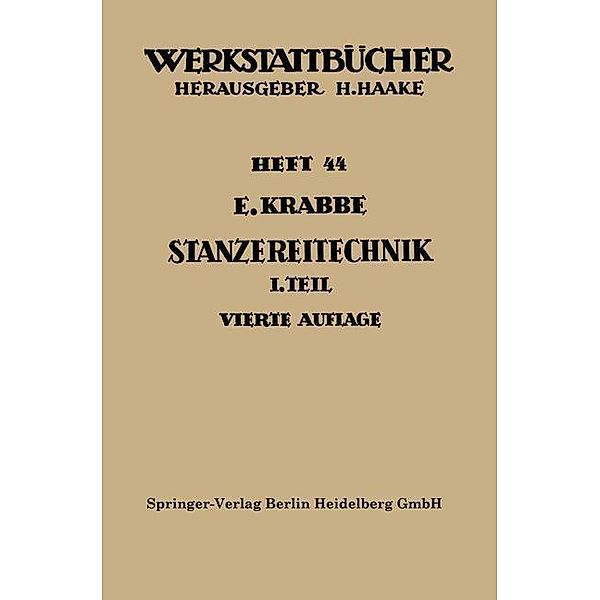 Stanzereitechnik / Werkstattbücher, Erich Krabbe