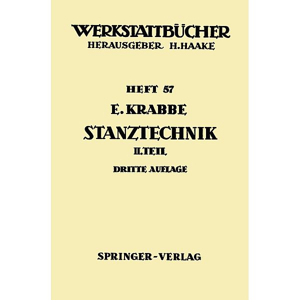 Stanztechnik / Werkstattbücher Bd.57, E. Krabbe