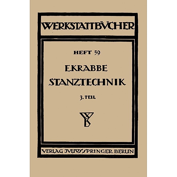 Stanztechnik / Werkstattbücher Bd.59, Erich Krabbe