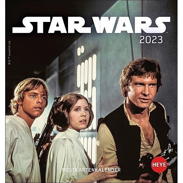Star Wars Postkartenkalender 2023. Die besten Filmbilder aus Star Wars im Postkartenformat. Kleiner Kalender zum Aufstel