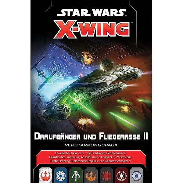 Asmodee, Atomic Mass Games Star Wars X-Wing 2. Edition - Draufgänger und Fliegerasse II, Jay Little, Frank Brooks, Max Brooke, Alex Davy