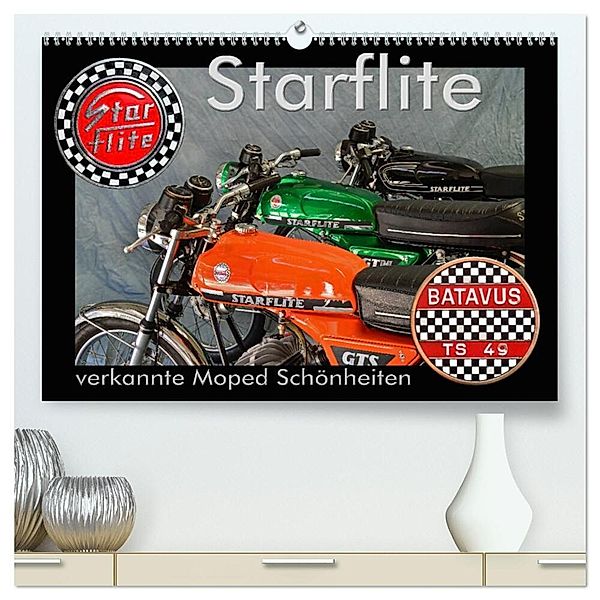 Starflite verkannte Moped Schönheiten (hochwertiger Premium Wandkalender 2024 DIN A2 quer), Kunstdruck in Hochglanz, Ingo Laue