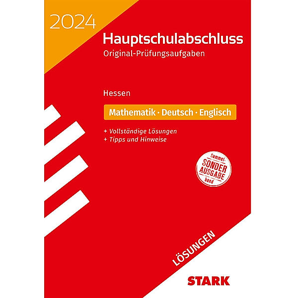 STARK Lösungen zu Original-Prüfungen Hauptschulabschluss 2024 - Mathematik, Deutsch, Englisch - Hessen