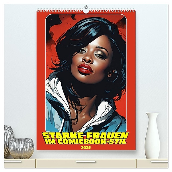 Starke Frauen im Comicbook-Stil (hochwertiger Premium Wandkalender 2025 DIN A2 hoch), Kunstdruck in Hochglanz, Calvendo, Werner Braun