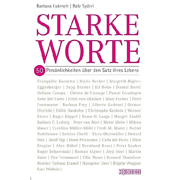 Starke Worte, Barbara Lukesch, Balz Spörri