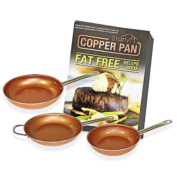 Starlyf Copper Pan Keramikpfannen-Set, 3tlg.