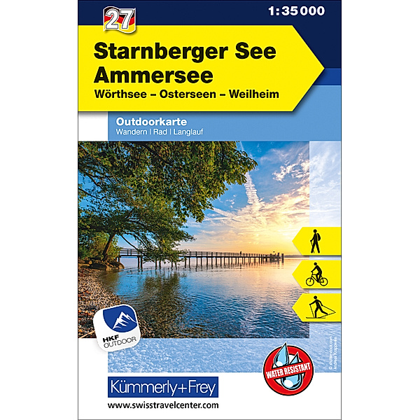 Starnberger See Ammersee Nr. 27 Outdoorkarte Deutschland 1:35 000