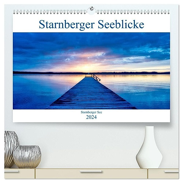 Starnberger Seeblicke (hochwertiger Premium Wandkalender 2024 DIN A2 quer), Kunstdruck in Hochglanz, Luana Freitag