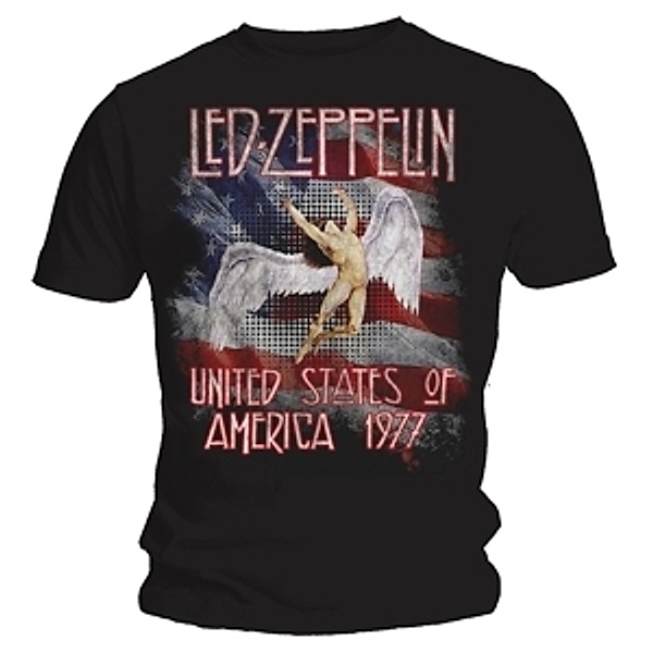 Stars N Stripes (T-Shirt,Schwarz,Größe L), Led Zeppelin